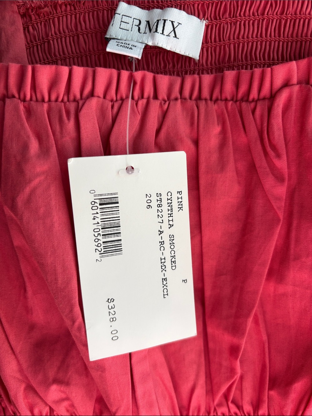 INTERMIX $328 • 17” PTP • Cynthia Cotton Smocked Midi Dress NEW/ TAGS - Picture 2 of 6